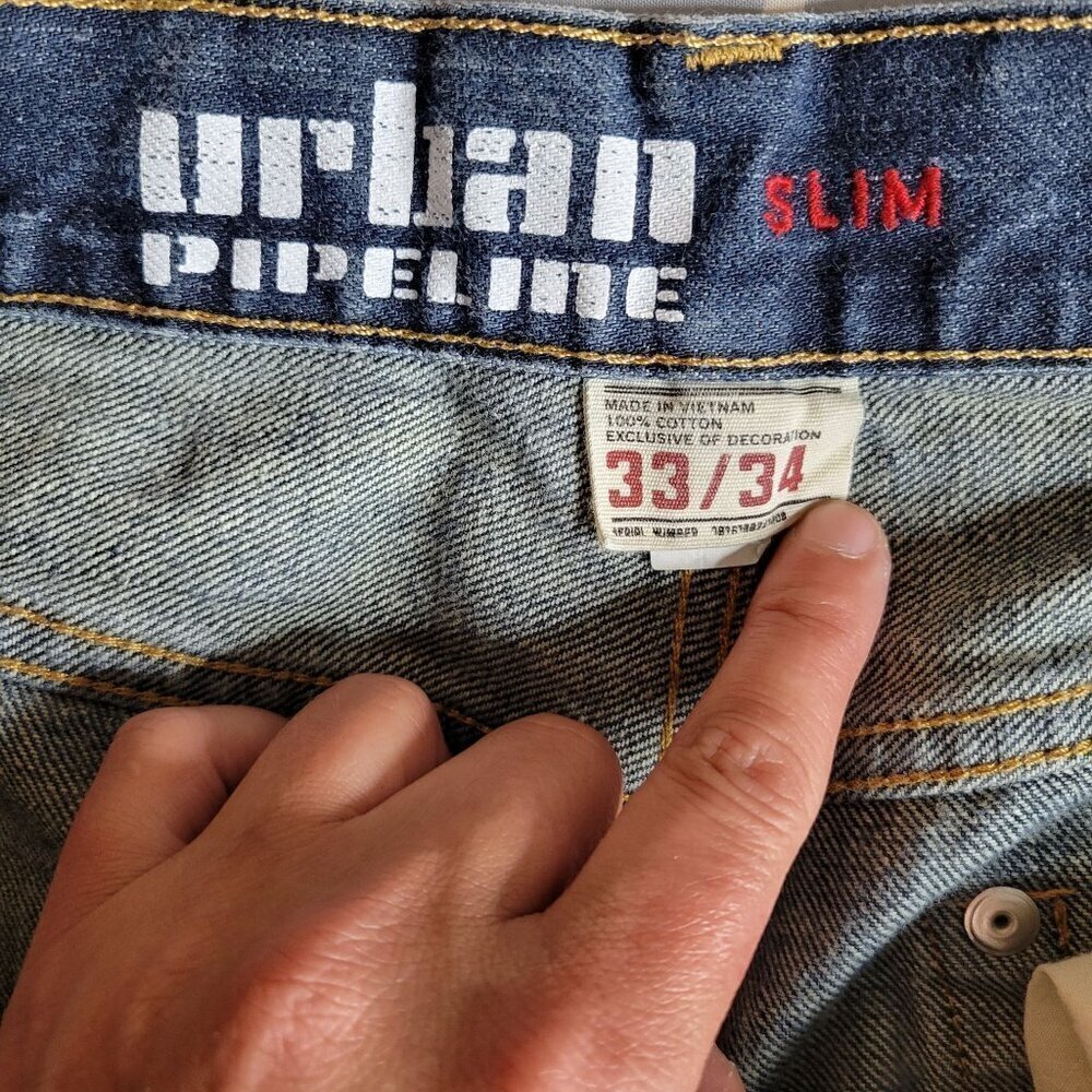 Urban Pipeline Blue Jeans Size: 33/34 - Picture 3 of 5